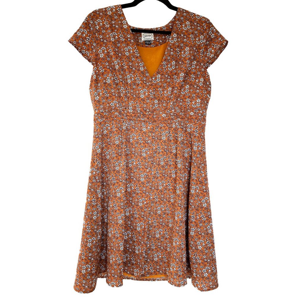Joanie Burnt Orange Floral Dress Size 10